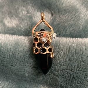 ⭐️Black Gem Honeycomb Charm
